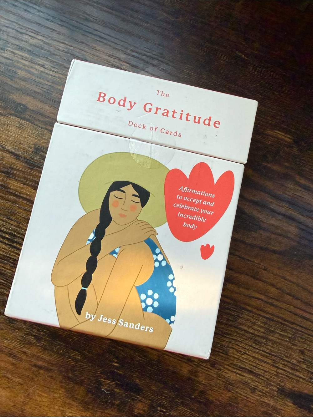 The Body Gratitude Deck of Cards by Jess Sanders - White, Red, Blue